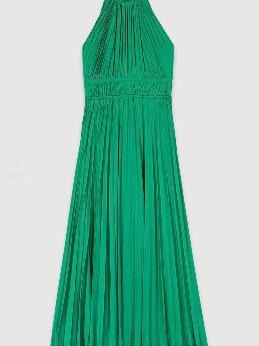 Maje pleated satin maxi dress